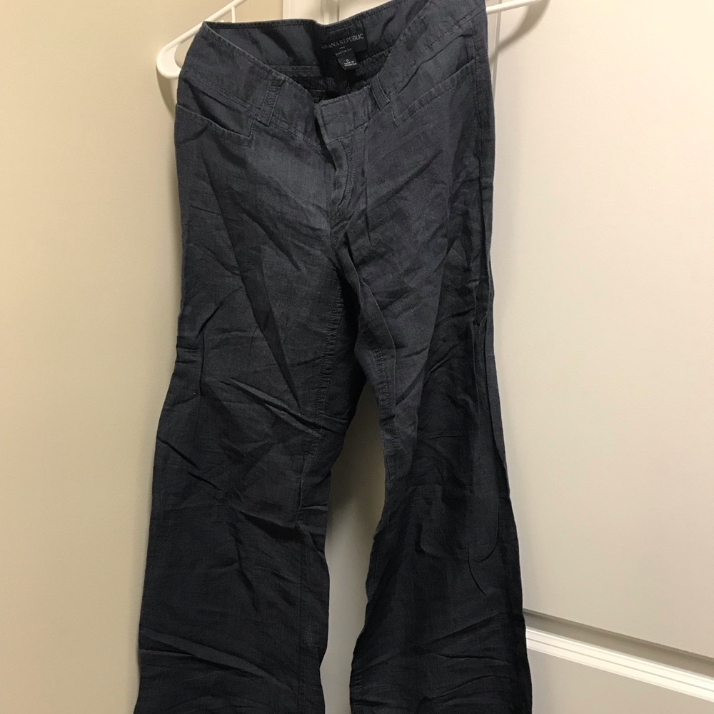 Dark Blue Linen Pants